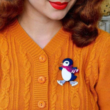 Load image into Gallery viewer, Erstwilder - Pebbles on Ice Penguin Brooch (2019) - 20th Century Artifacts