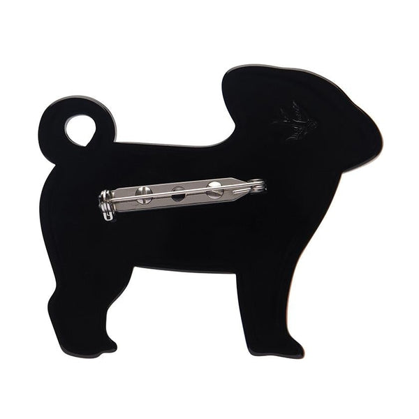 Erstwilder - Pebbles the Progressive Pug Brooch - 20th Century Artifacts