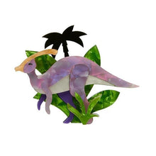 Load image into Gallery viewer, Erstwilder - Peter Plant Eater Parasaurolophus Brooch - 20th Century Artifacts