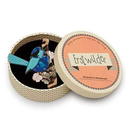 Erstwilder - Phoebe the Fairy Wren Brooch (2017) - 20th Century Artifacts