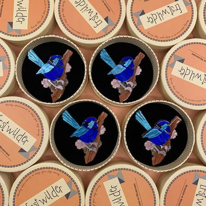 Erstwilder - Phoebe the Fairy Wren Brooch (2020) - 20th Century Artifacts