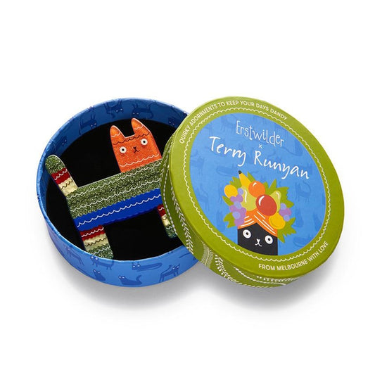 Erstwilder - Piñata Cat Brooch (Terry Runyan 1) - 20th Century Artifacts