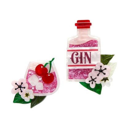 Erstwilder - Pink Gin Party Brooch Set (2023) - 20th Century Artifacts