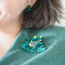 Load image into Gallery viewer, Erstwilder - Pod Dweller Frog Brooch - 20th Century Artifacts