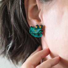 Load image into Gallery viewer, Erstwilder - Pod Dweller Frog Stud Earrings - 20th Century Artifacts