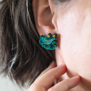 Erstwilder - Pod Dweller Frog Stud Earrings - 20th Century Artifacts