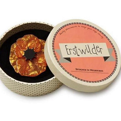 Erstwilder - Poppy Field Brooch (2016) orange - 20th Century Artifacts