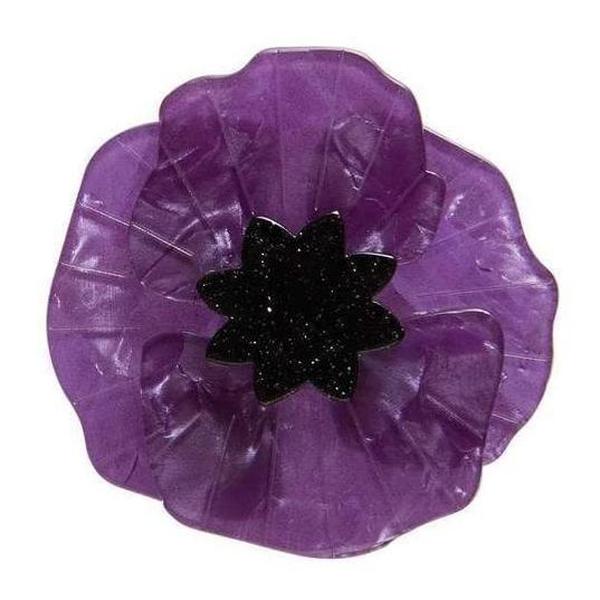 Erstwilder - Poppy Field Brooch (2017) Purple - 20th Century Artifacts