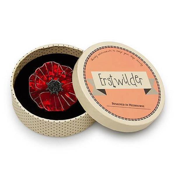 Erstwilder - Poppy Field Brooch (2017) Red - 20th Century Artifacts