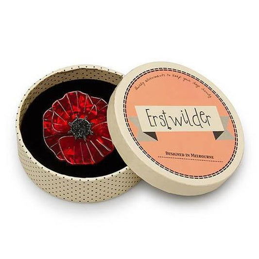 Erstwilder - Poppy Field Brooch (2017) Red - 20th Century Artifacts