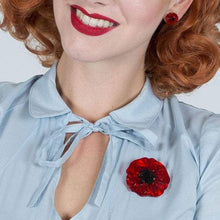 Load image into Gallery viewer, Erstwilder - Poppy Field Brooch (2017) Red - 20th Century Artifacts