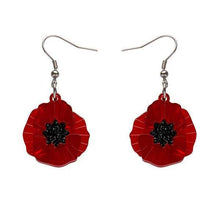 Load image into Gallery viewer, Erstwilder - Poppy Field Drop Earrings - Red - 20th Century Artifacts