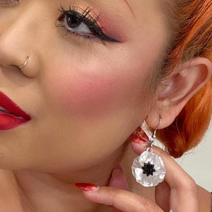 Erstwilder - Poppy Field Drop Earrings - White - 20th Century Artifacts