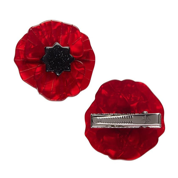 Erstwilder - Poppy Field Hair Clips - 20th Century Artifacts
