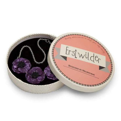 Erstwilder - Poppy Field Necklace (2017) purple - 20th Century Artifacts