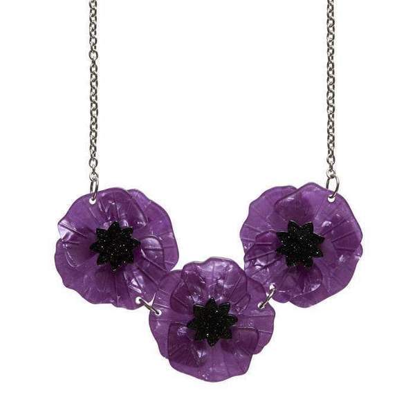 Erstwilder - Poppy Field Necklace (2017) purple - 20th Century Artifacts