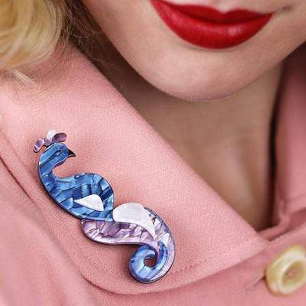 Erstwilder - Precious Pea Fowl Brooch (2017) - 20th Century Artifacts