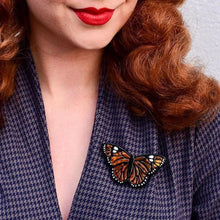 Load image into Gallery viewer, Erstwilder - Prince of Orange Monarch Butterfly Brooch (2020) - 20th Century Artifacts