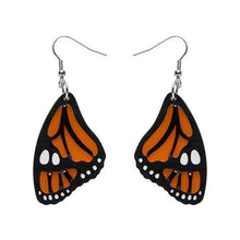 Load image into Gallery viewer, Erstwilder - Prince of Orange Monarch Butterfly Earrings - 20th Century Artifacts