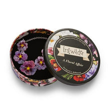 Load image into Gallery viewer, Erstwilder - Purple Prose Hollyhocks Necklace - 20th Century Artifacts