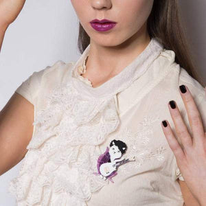 Erstwilder - Purple Rain Prince Cat Brooch (2017) - 20th Century Artifacts