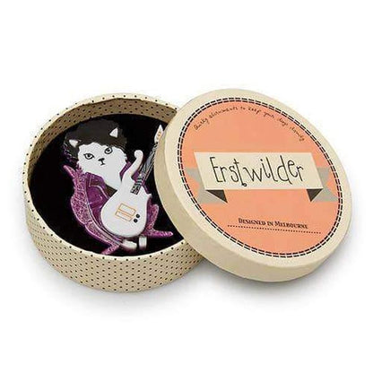 Erstwilder - Purple Rain Prince Cat Brooch (2017) (pre-loved) - 20th Century Artifacts