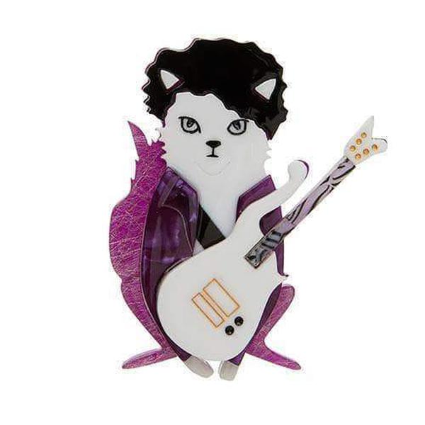 Erstwilder - Purple Rain Prince Cat Brooch (2017) (pre-loved) - 20th Century Artifacts
