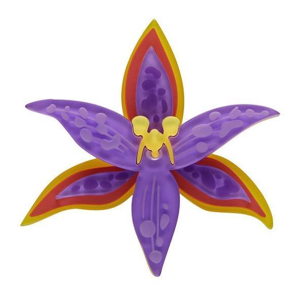 Erstwilder - Queen of Sheba Orchid Brooch - 20th Century Artifacts