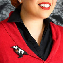 Load image into Gallery viewer, Erstwilder - RIP Raven Brooch (2019) - 20th Century Artifacts