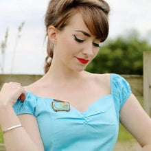 Load image into Gallery viewer, Erstwilder - Radio Shack Brooch (2016) (aqua) - 20th Century Artifacts