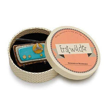 Load image into Gallery viewer, Erstwilder - Radio Shack Brooch (2016) (aqua) - 20th Century Artifacts