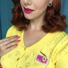Load image into Gallery viewer, Erstwilder - Radio Shack Brooch (2016) (pink) - 20th Century Artifacts