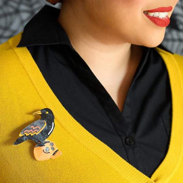 Erstwilder - Raven Mad Brooch (2019) - 20th Century Artifacts