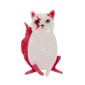 Erstwilder - Rebel, Rebel David Bowie Cat Brooch (2020) - 20th Century Artifacts