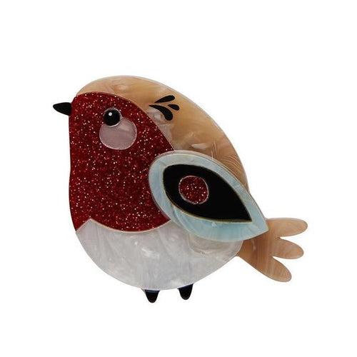 Erstwilder - Red Robbin Robin Brooch (Pete Cromer) (2020) - 20th Century Artifacts