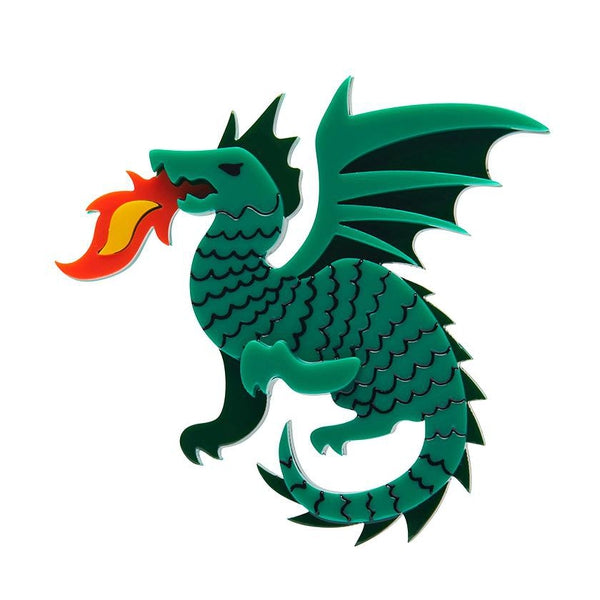 Erstwilder - Reign of Fire Brooch (2022) green - 20th Century Artifacts