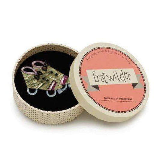 Erstwilder - Retro Rollers Roller Skates Brooch - 20th Century Artifacts