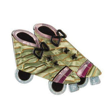 Load image into Gallery viewer, Erstwilder - Retro Rollers Roller Skates Brooch - 20th Century Artifacts