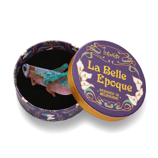 Erstwilder - Rite of Spring Grasshopper Brooch (2023) - 20th Century Artifacts
