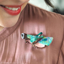 Load image into Gallery viewer, Erstwilder - Rite of Spring Grasshopper Brooch - 20th Century Artifacts