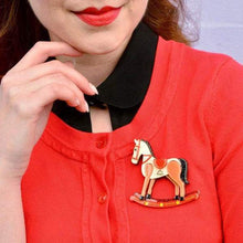 Load image into Gallery viewer, Erstwilder - Rocking Reminiscence Horse Brooch (2018) - 20th Century Artifacts
