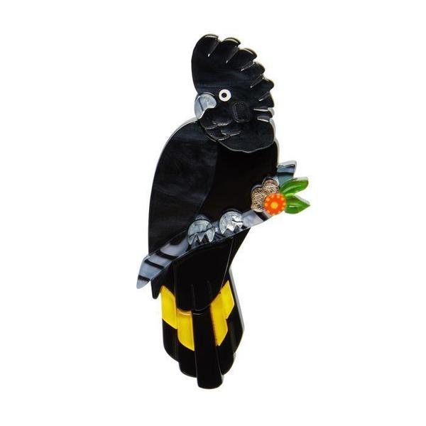 Erstwilder - Rohan Yellow Tail Cockatoo Brooch - 20th Century Artifacts