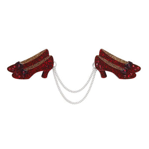 Erstwilder - Ruby Slippers Double Brooch - 20th Century Artifacts
