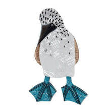 Load image into Gallery viewer, Erstwilder - Ruby the Booby Brooch (2017) blue feet - 20th Century Artifacts