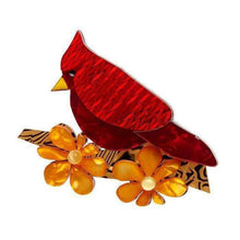 Load image into Gallery viewer, Erstwilder - Ruby the Red Cardinal Brooch (2017) - 20th Century Artifacts