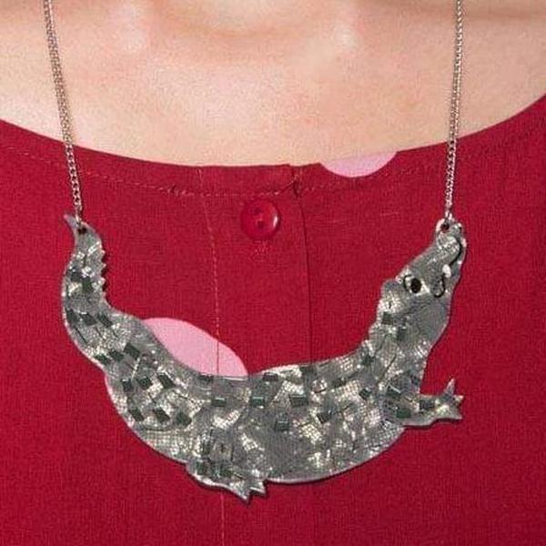 Erstwilder - Saltie Swamp Dweller Crocodile Necklace - 20th Century Artifacts
