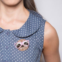Load image into Gallery viewer, Erstwilder - Sammy the Smart Sloth Brooch (2017) - 20th Century Artifacts