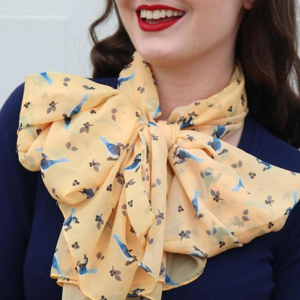 Erstwilder - Scarf - Blue Jay Way Large Scarf Hijab (2020) - 20th Century Artifacts