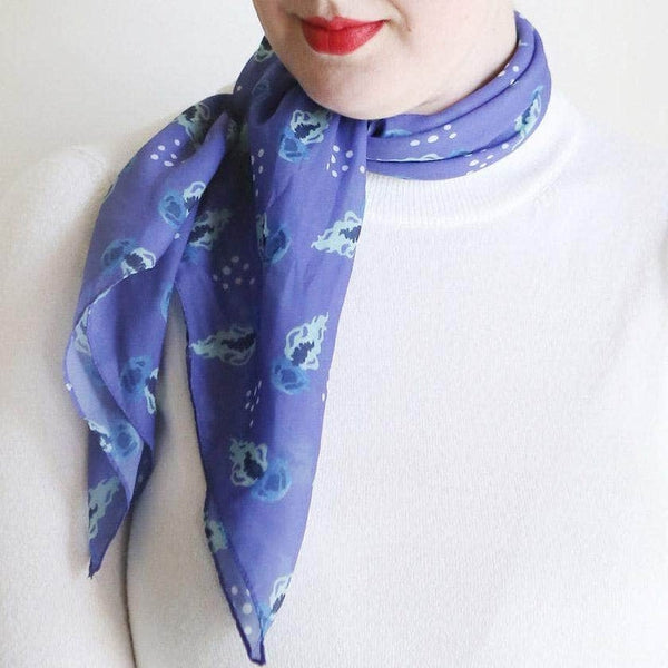 Erstwilder - Scarves - Slippin' Under Jellyfish Head Scarf - 20th Century Artifacts