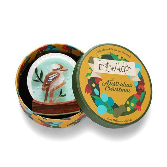 Erstwilder - Seasonal Merriment Snowdome Brooch (2021) - 20th Century Artifacts